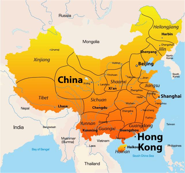 Map of Hong Kong